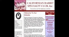 Desktop Screenshot of californianrabbitspecialtyclub.com